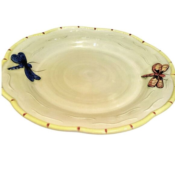 Essex Dragonflies Collection Portugal Round Scalloped Edge Dinner Plate 10” - Picture 3 of 6